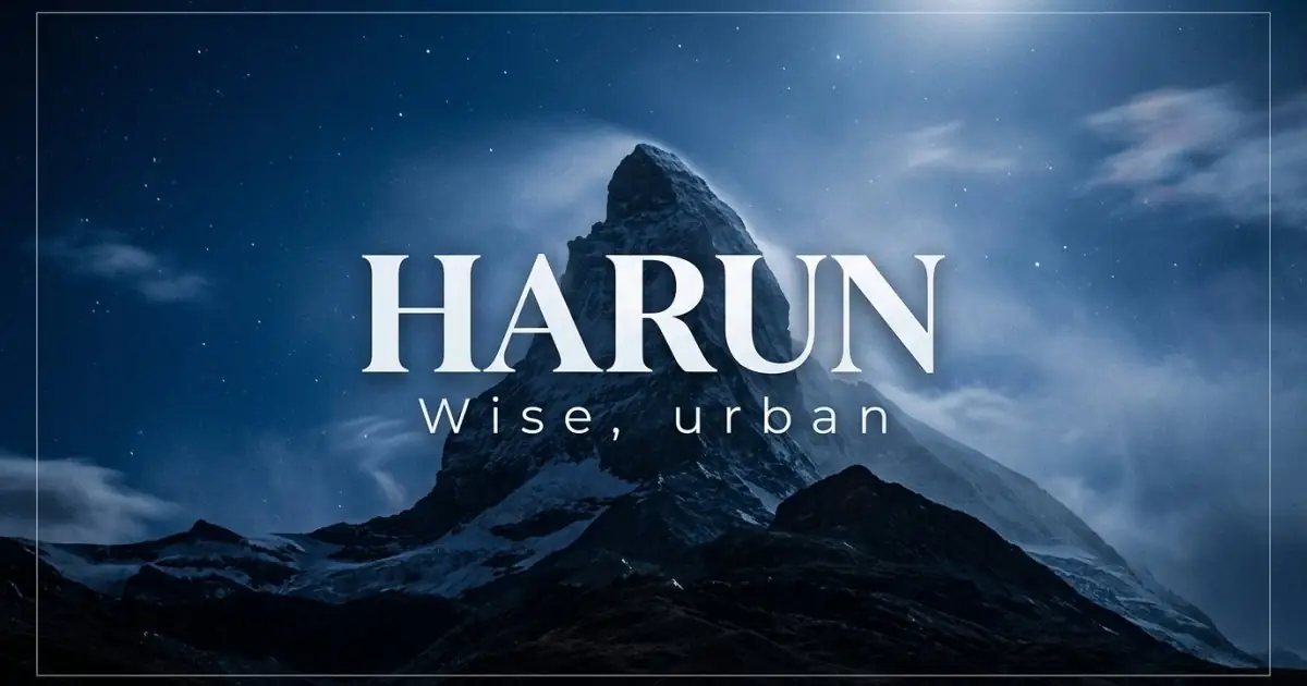 Harun name vibe: Wise, urban