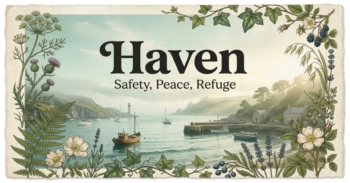 Haven meaning themes: safety, peace, refuge