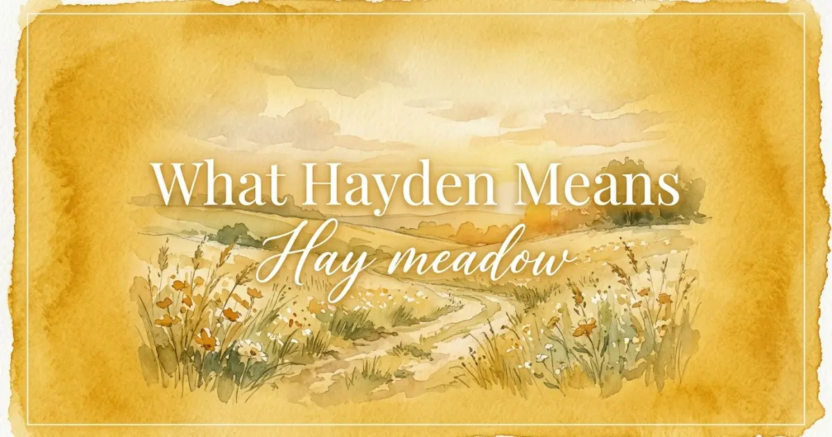 Hayden name meaning Hay meadow