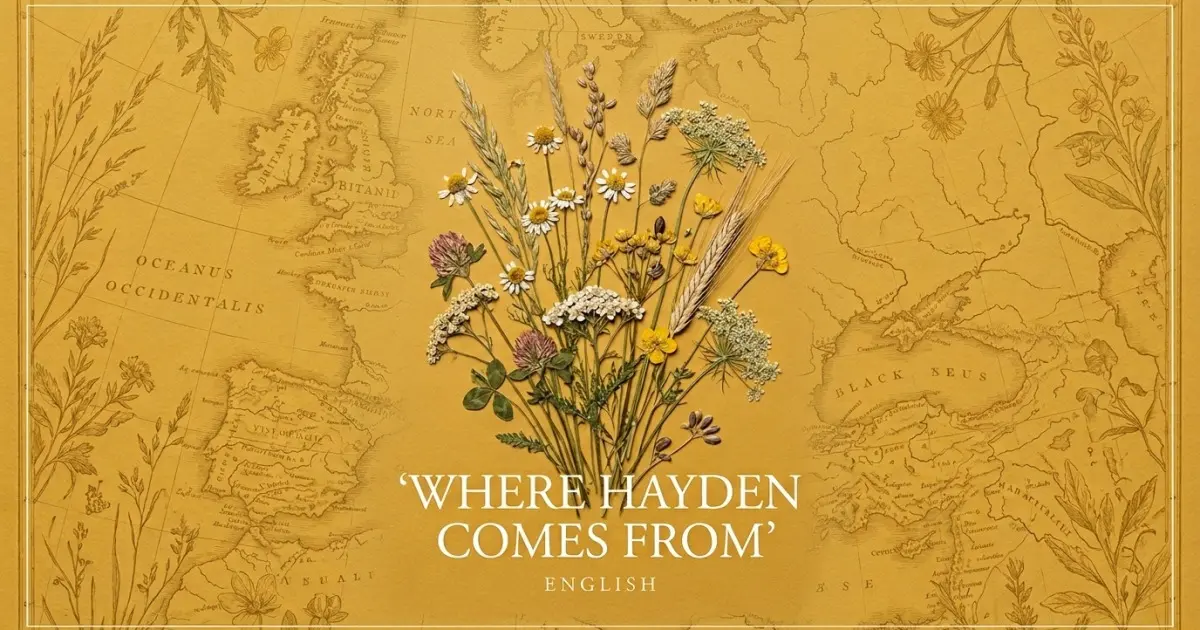 The name Hayden comes from: English