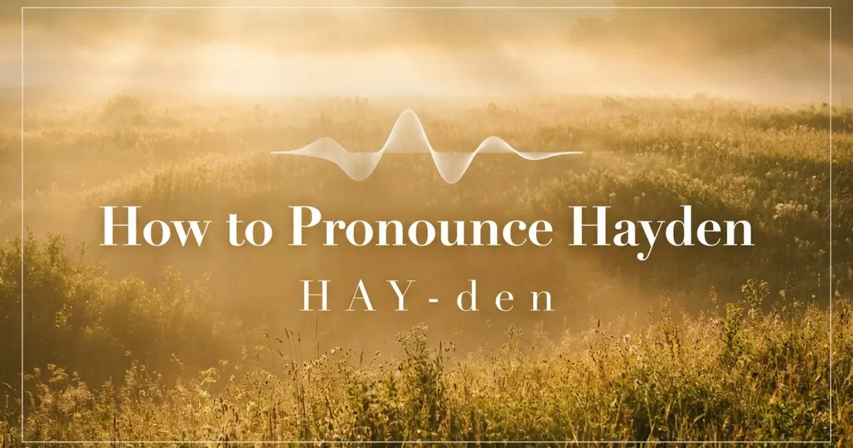 How to pronounce Hayden