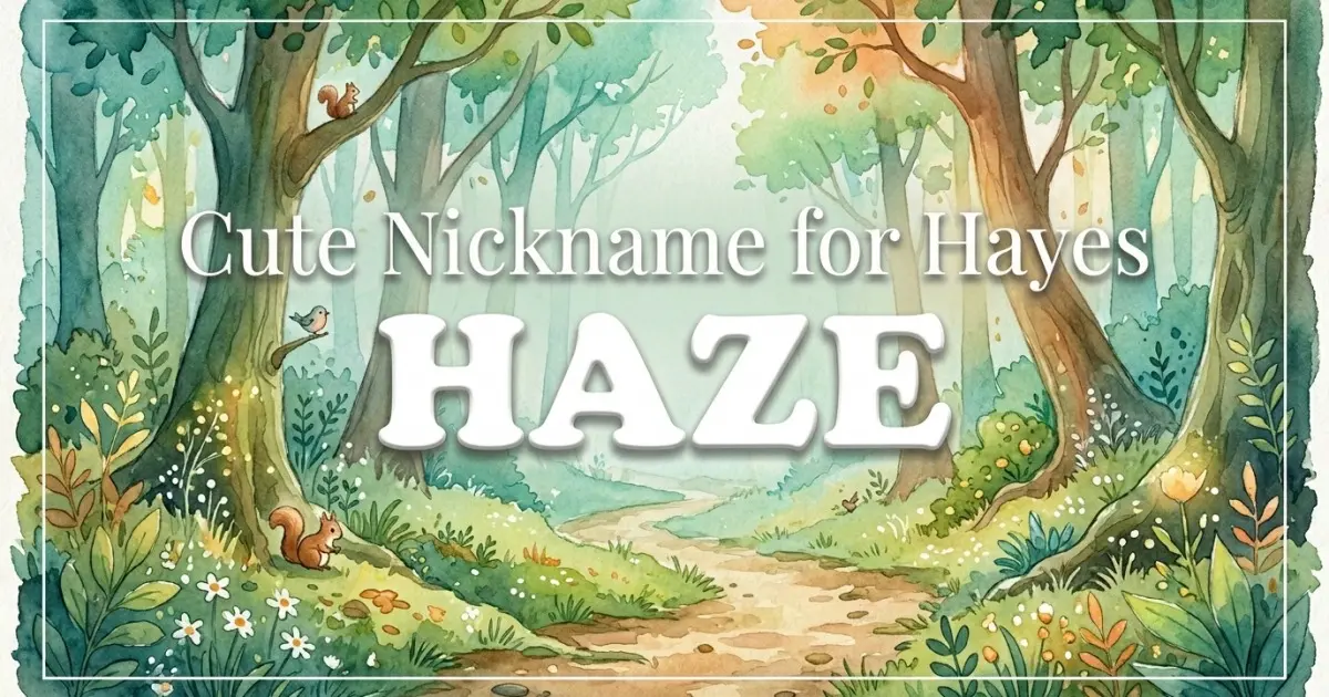 Cute nickname for Hayes: Haze