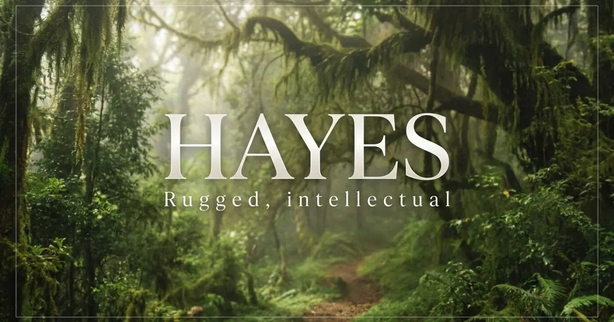Hayes name vibe: Rugged, intellectual