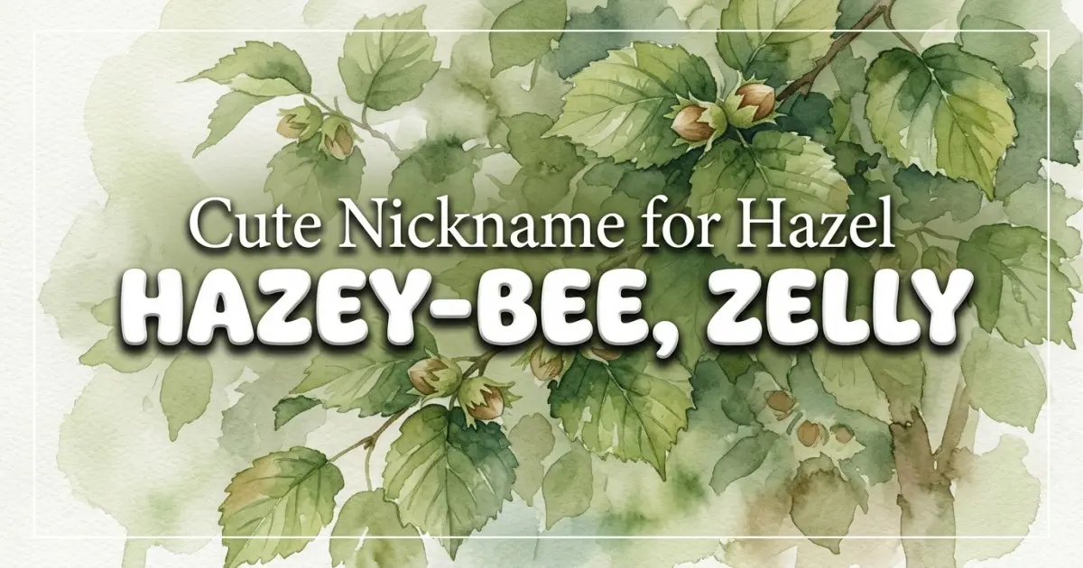 Cute nickname for Hazel: Hazey-bee, Zelly