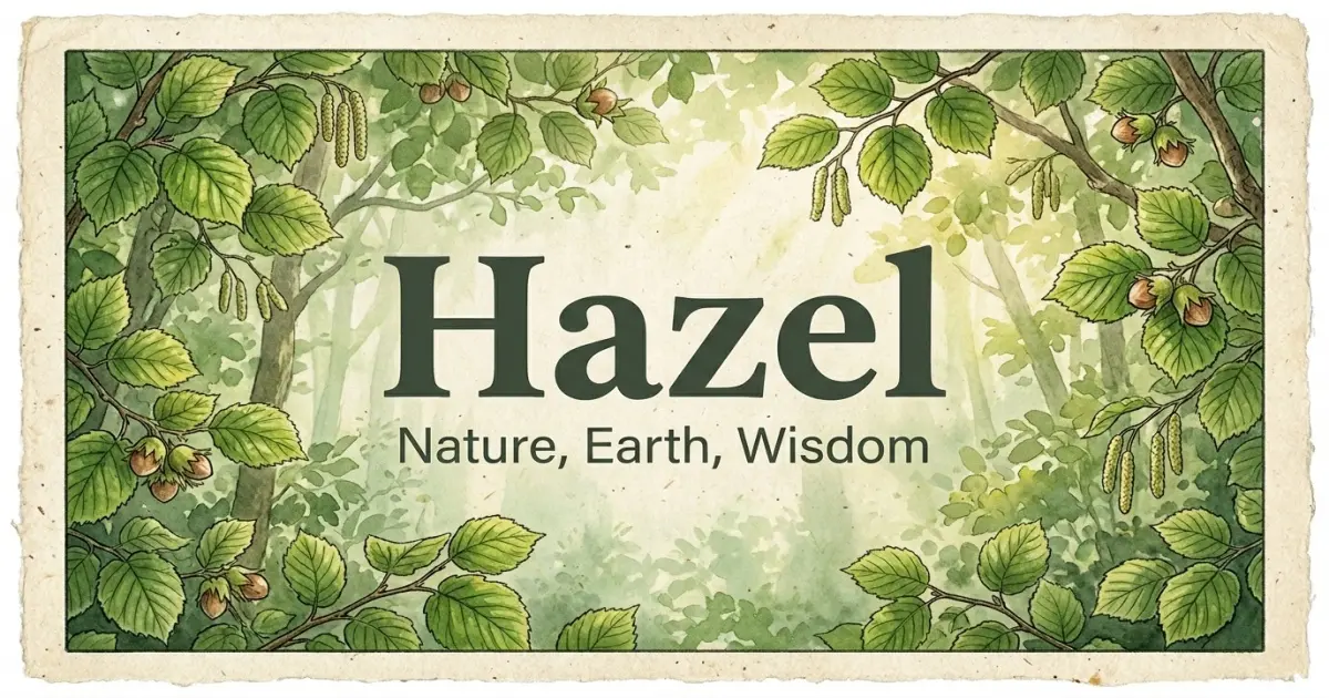 Hazel meaning themes: nature, earth, wisdom