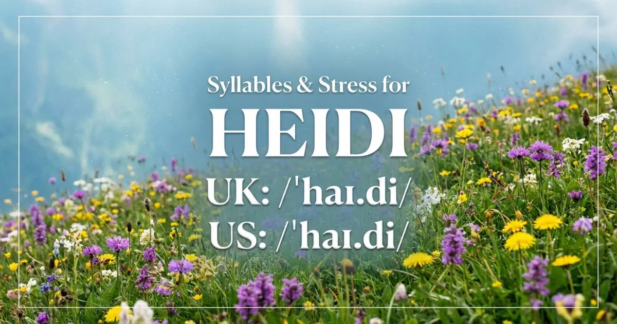 Heidi syllables, stress, and UK and US pronunciation