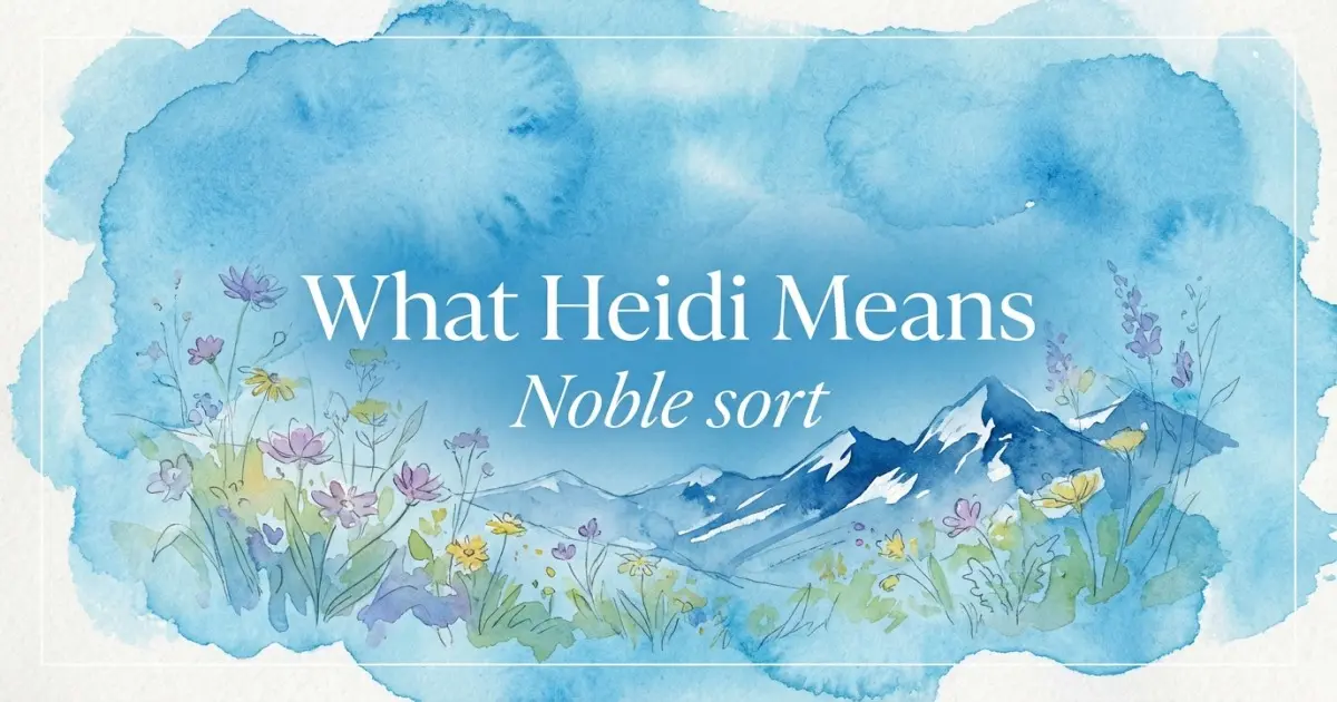 Heidi name meaning Noble sort