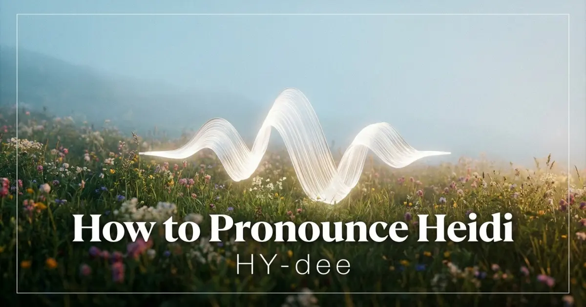 How to pronounce Heidi