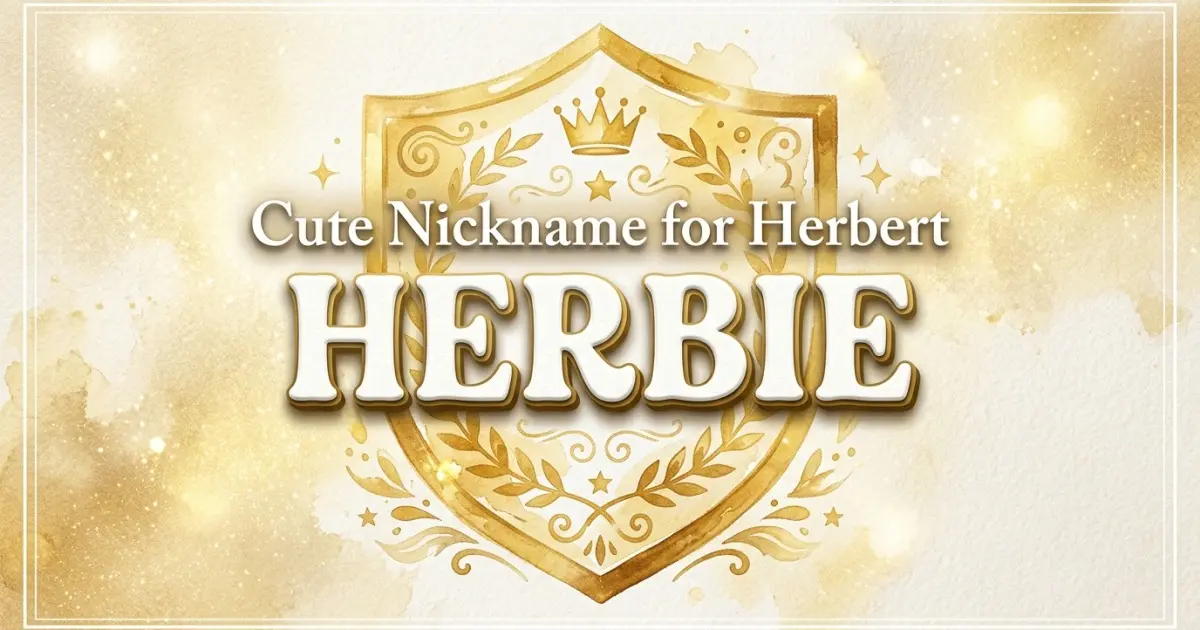 Cute nickname for Herbert: Herbie