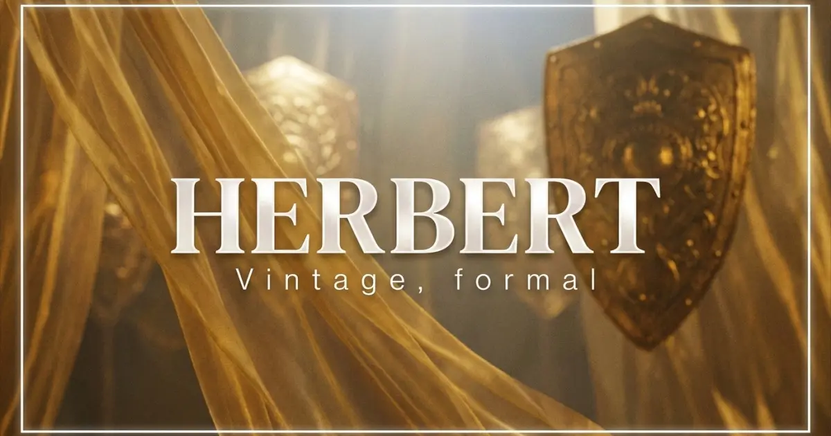 Herbert name vibe: Vintage, formal