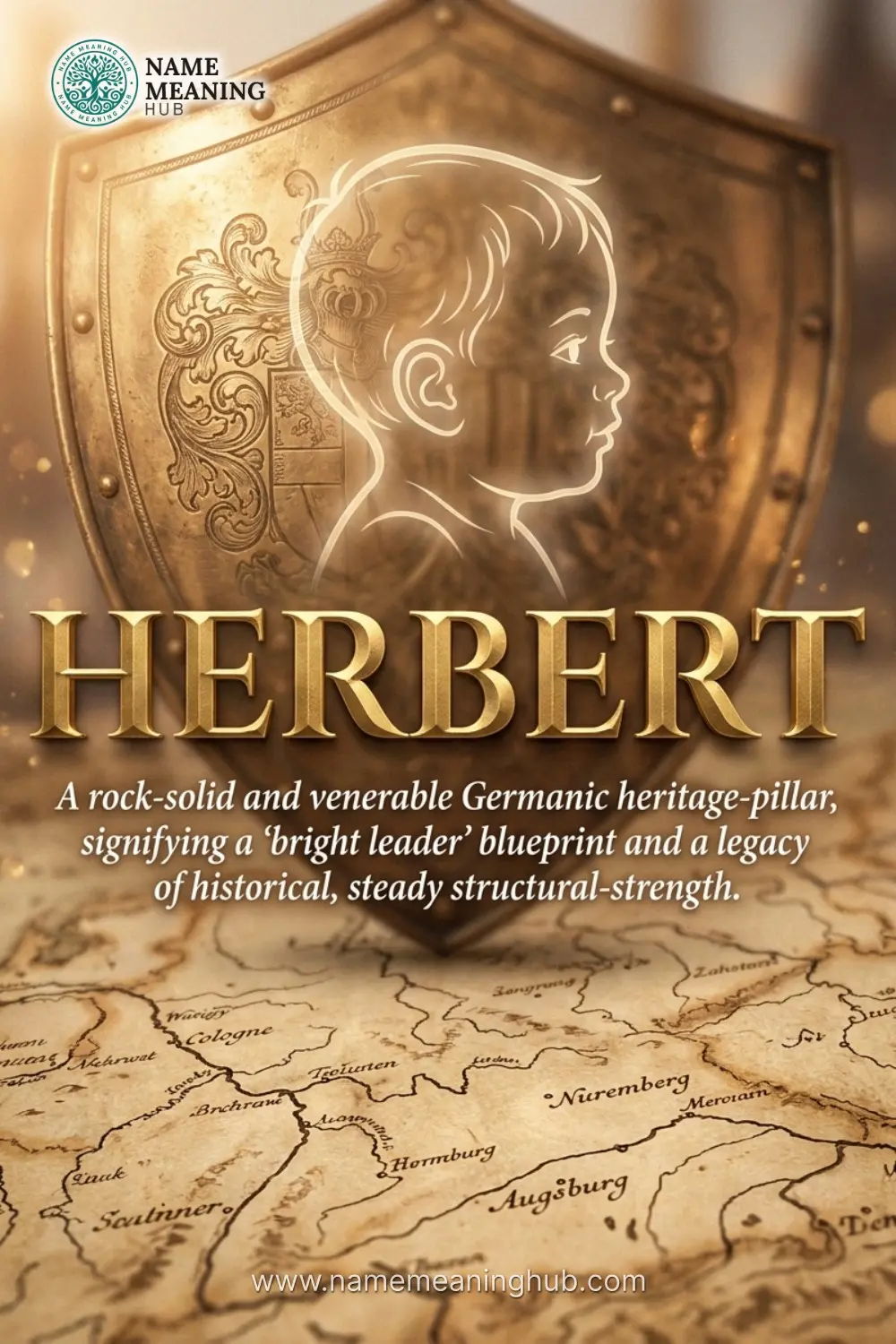 Meaning of the name Herbert: A rock-solid and venerable Germanic heritage-pillar, signifying a "bright leader" blueprint and a legacy of historical, steady structural-strength.