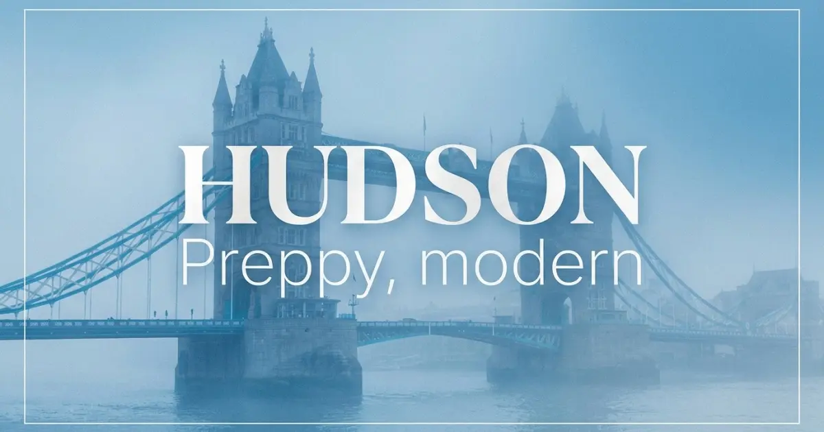 Hudson name vibe: Preppy, modern