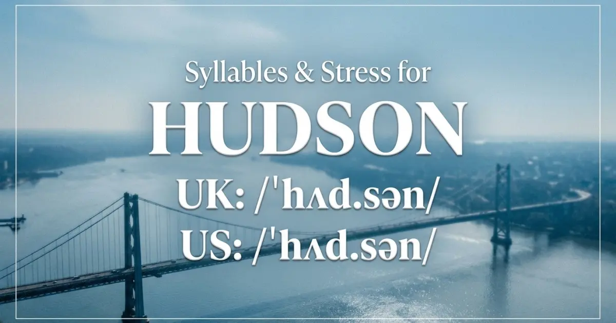 Hudson syllables, stress, and UK and US pronunciation