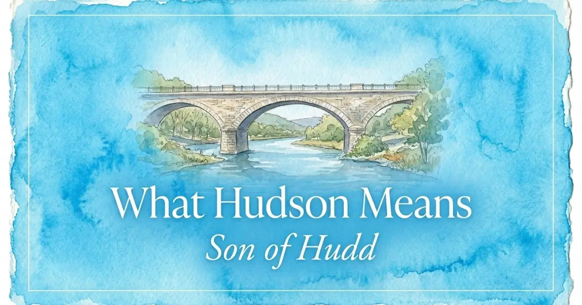 Hudson name meaning Son of Hudd