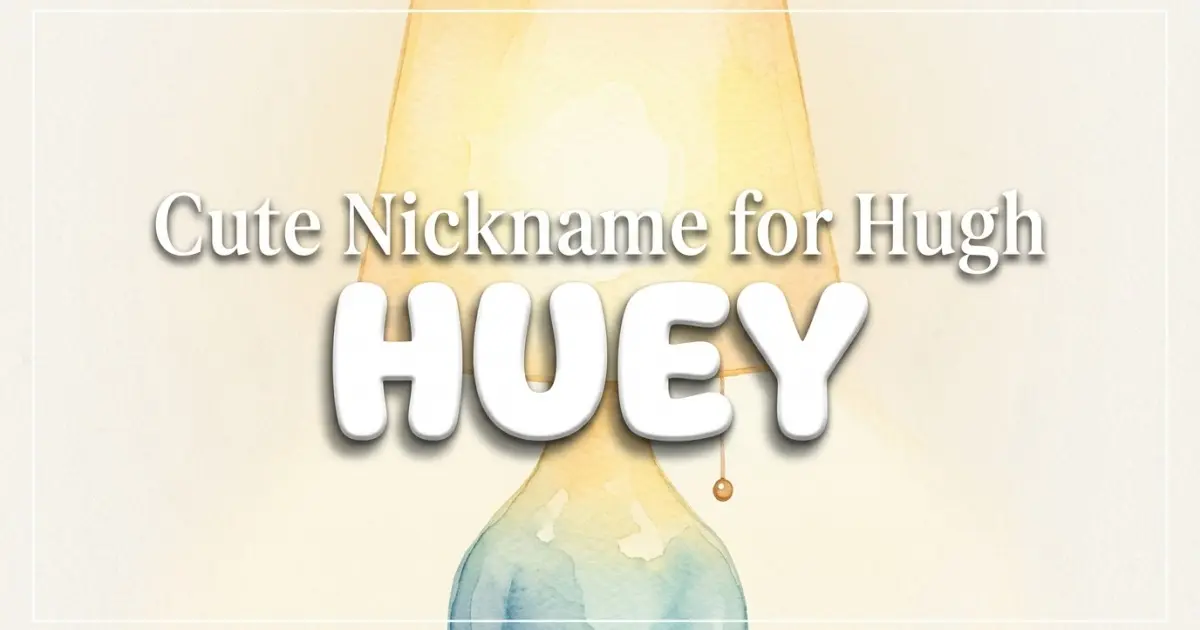 Cute nickname for Hugh: Huey