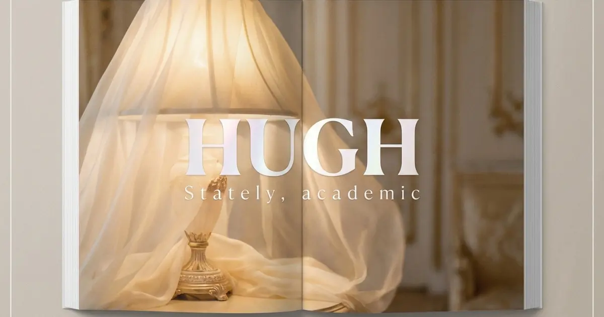 Hugh name vibe: Stately, academic