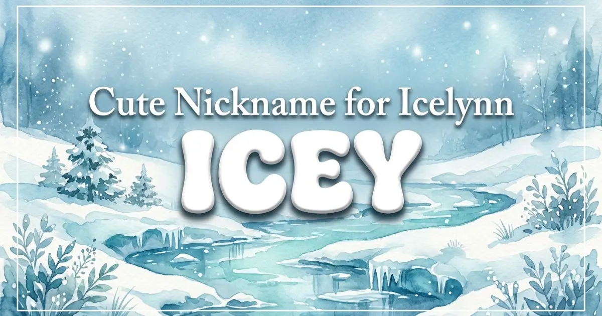Cute nickname for Icelynn: Icey