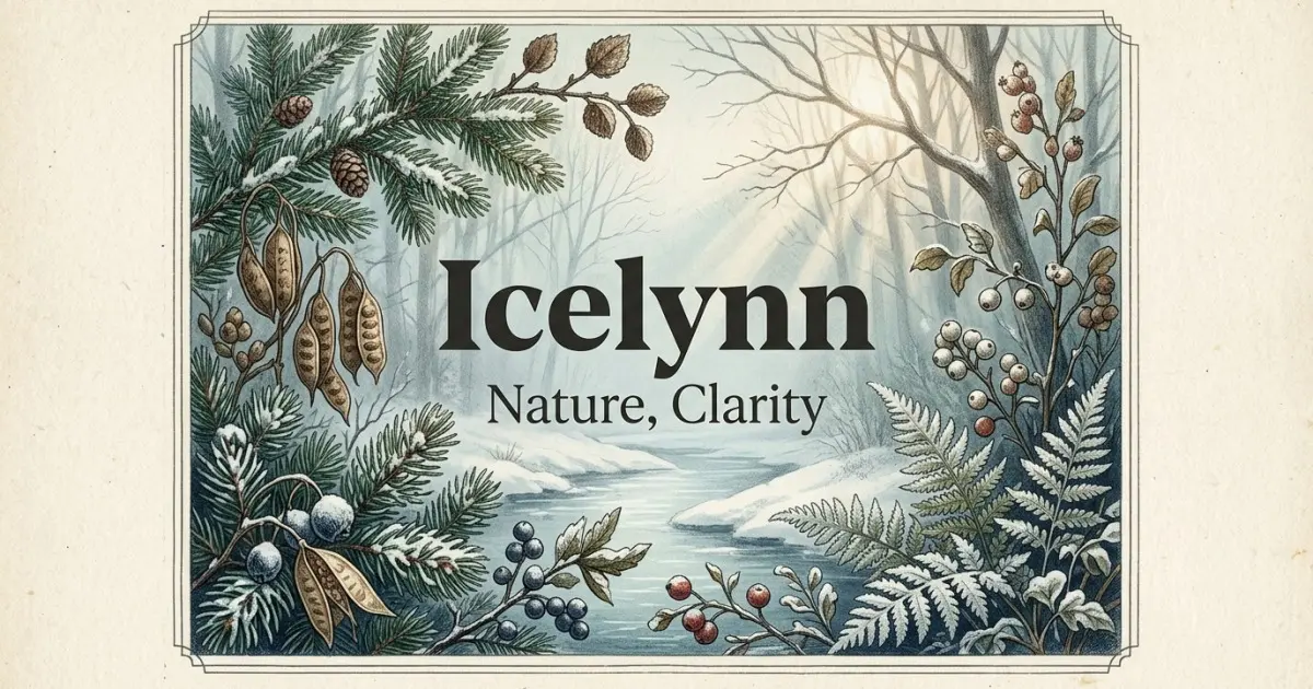 Icelynn meaning themes: nature, clarity