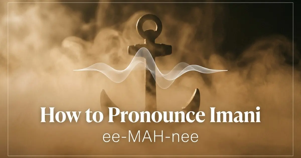 How to pronounce Imani