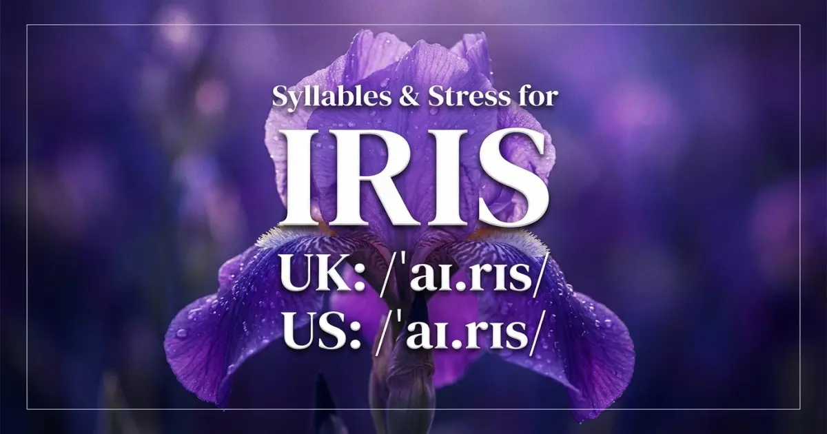 Iris syllables, stress, and UK and US pronunciation
