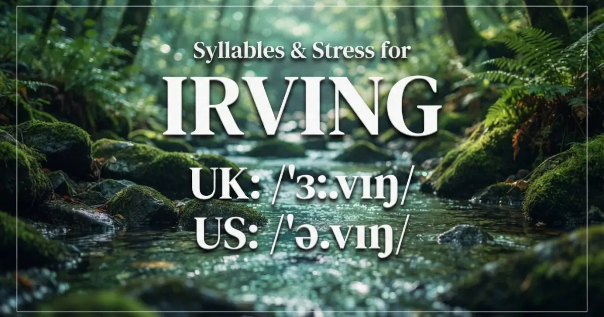 Irving syllables, stress, and UK and US pronunciation