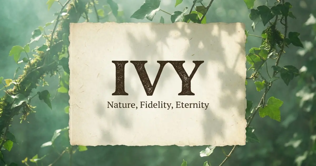 Ivy meaning themes: nature, fidelity, eternity