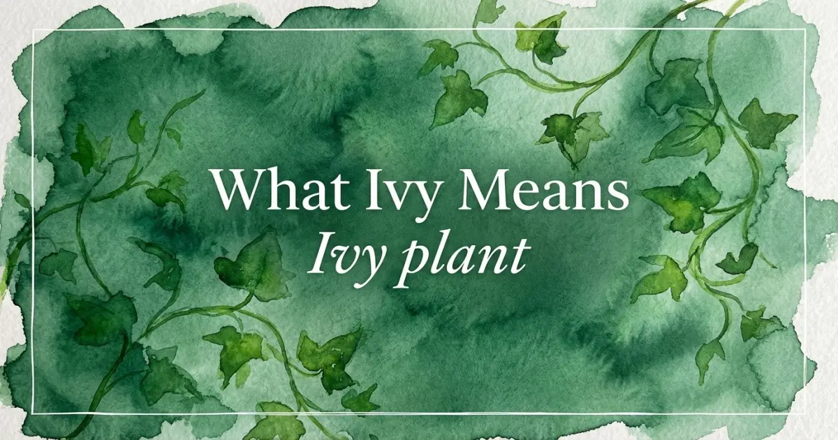 Ivy name meaning Ivy plant