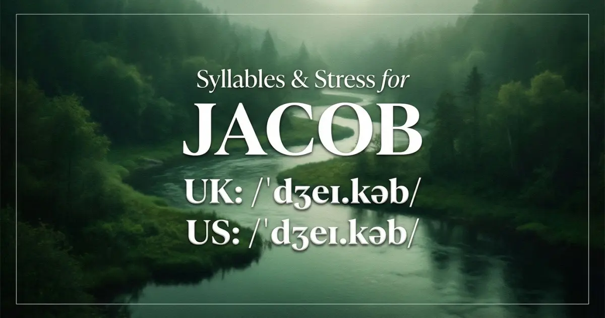 Jacob Syllables Stress Pronunciation