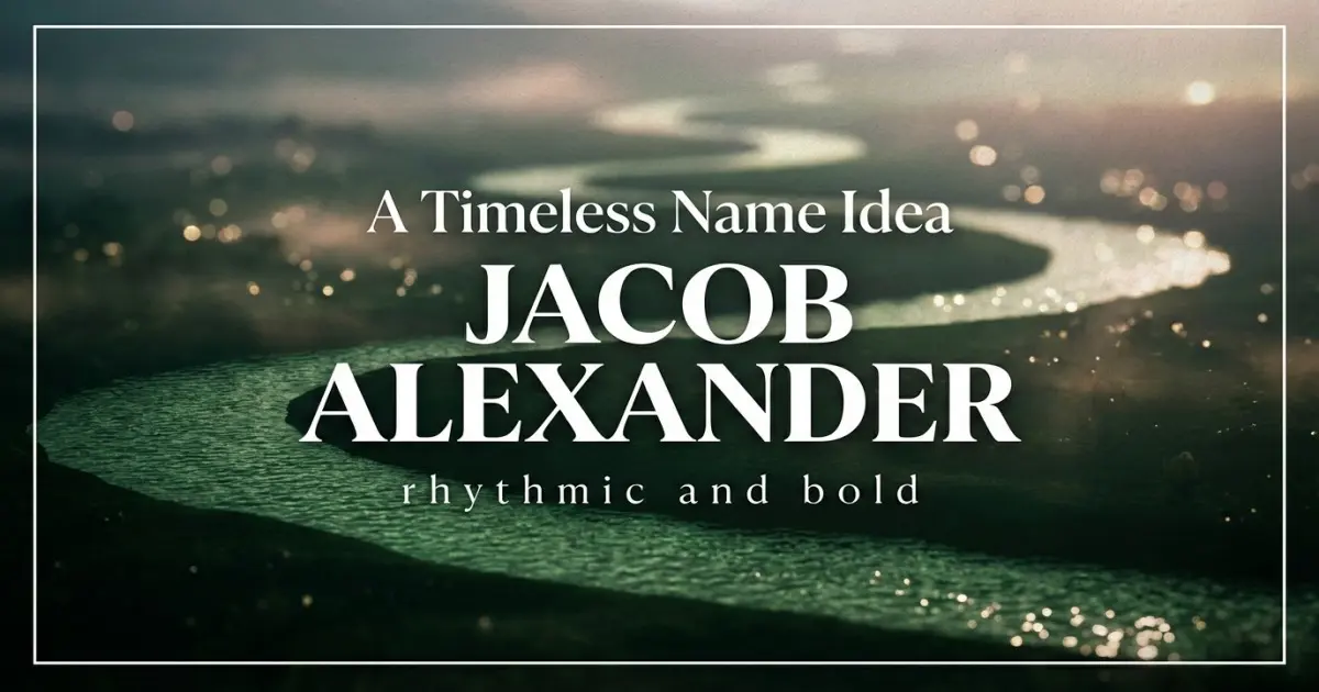 Timeless Middle Name Idea For Jacob