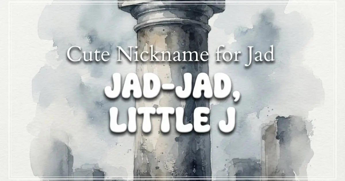 Cute nickname for Jad: Jad-Jad, Little J