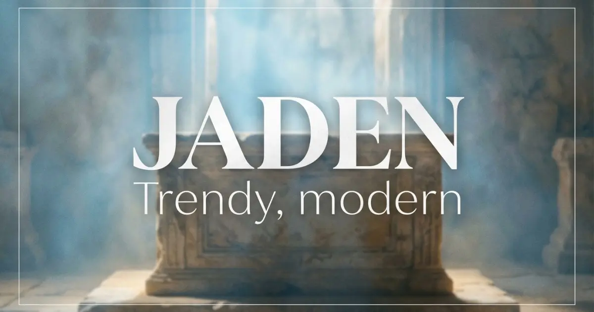 Jaden name vibe: Trendy, modern