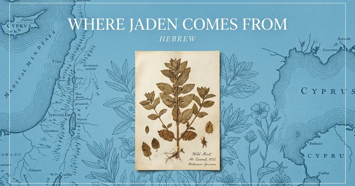 The name Jaden comes from: Hebrew