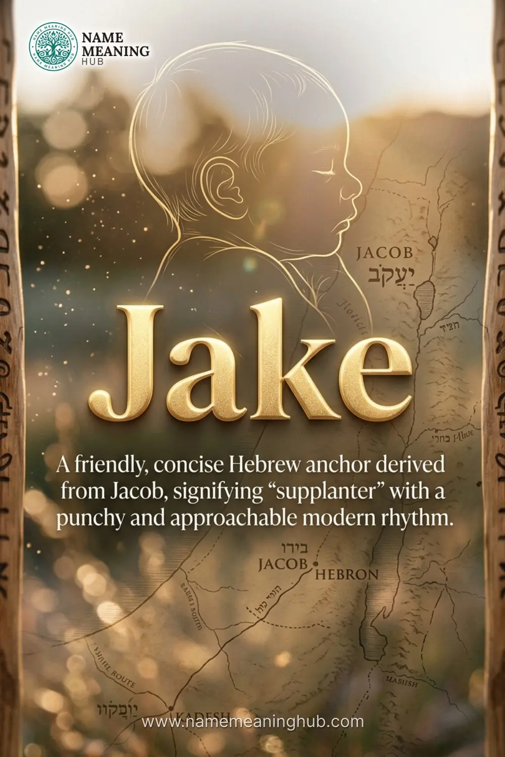 Meaning of the name Jake: A friendly, concise Hebrew anchor derived from Jacob, signifying "supplanter" with a punchy and approachable modern rhythm.