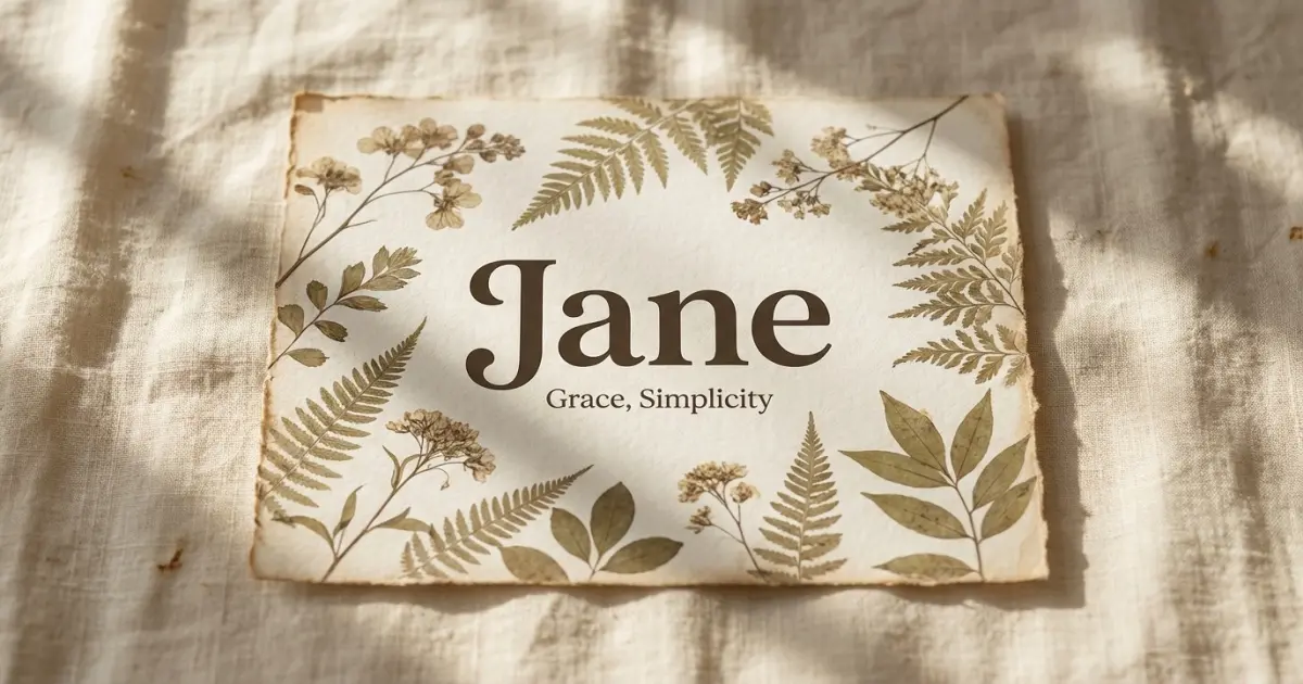 Jane meaning themes: grace, simplicity
