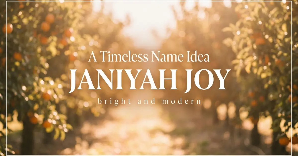 Middle name idea: Janiyah Joy - bright and modern