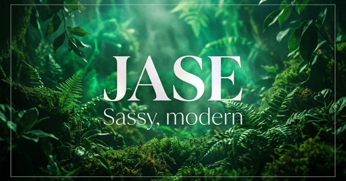 Jase name vibe: Sassy, modern