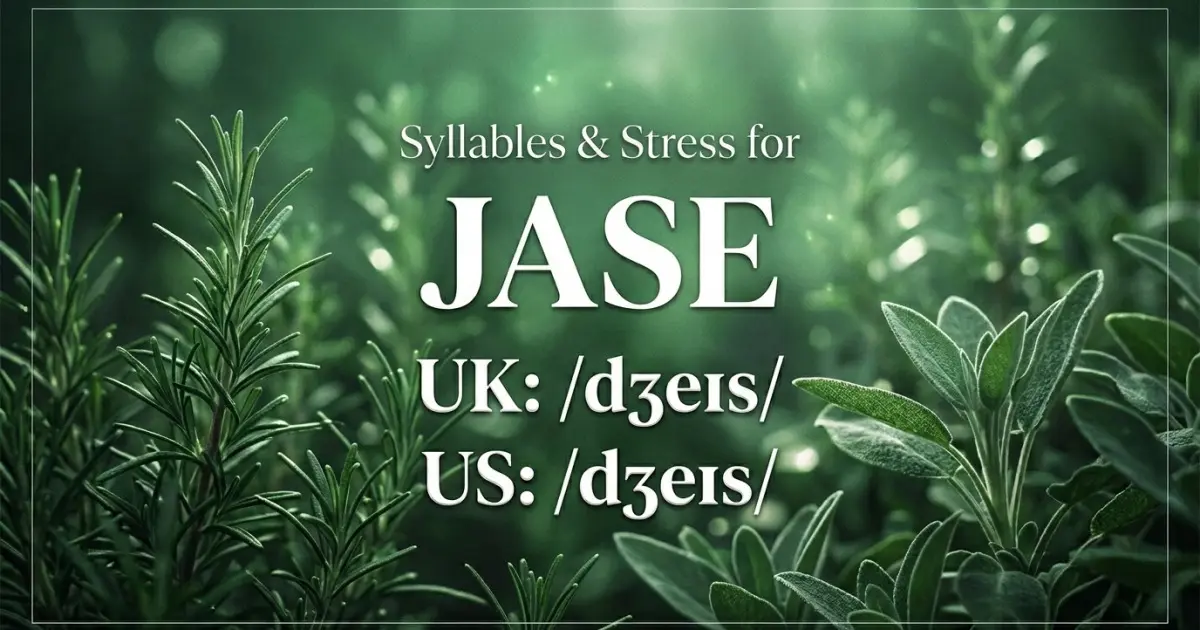 Jase syllables, stress, and UK and US pronunciation