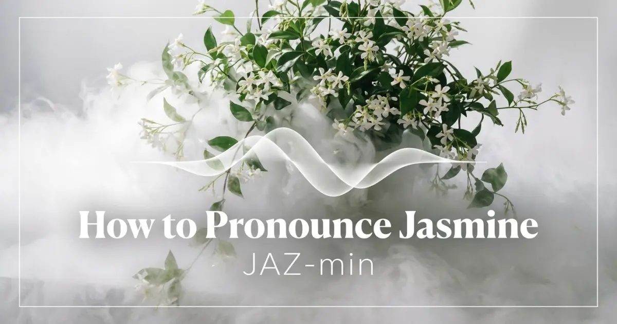 How to pronounce Jasmine