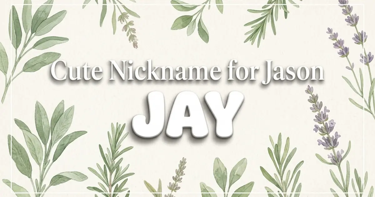 Cute nickname for Jason: Jay