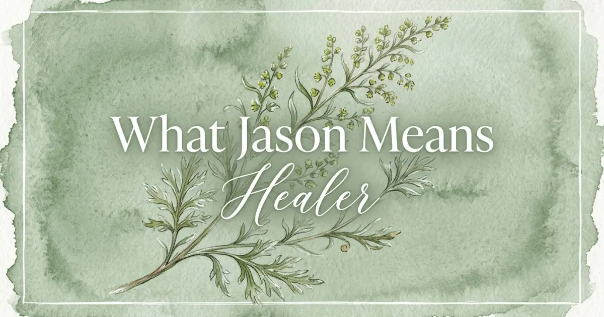 Jason name meaning Healer