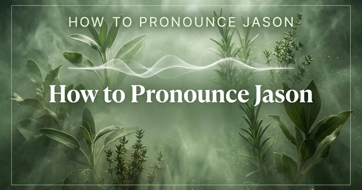 How to pronounce Jason