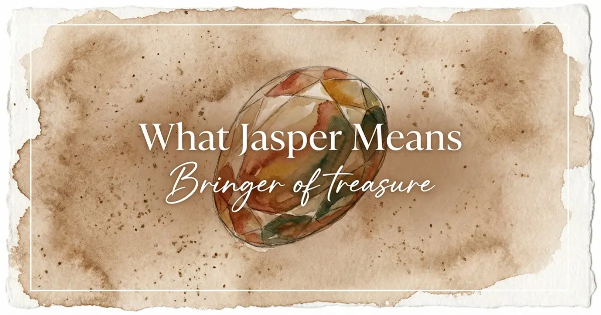 Jasper name meaning Bringer of treasure
