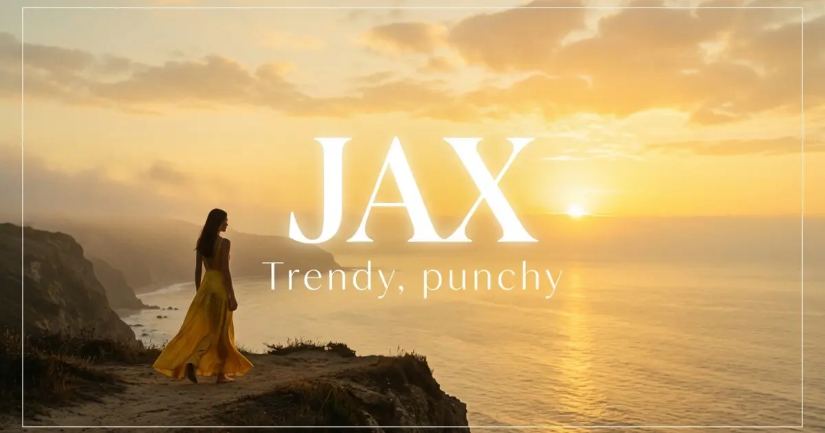 Jax name vibe: Trendy, punchy