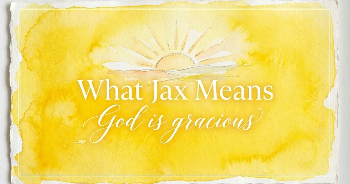 Jax name meaning God is gracious