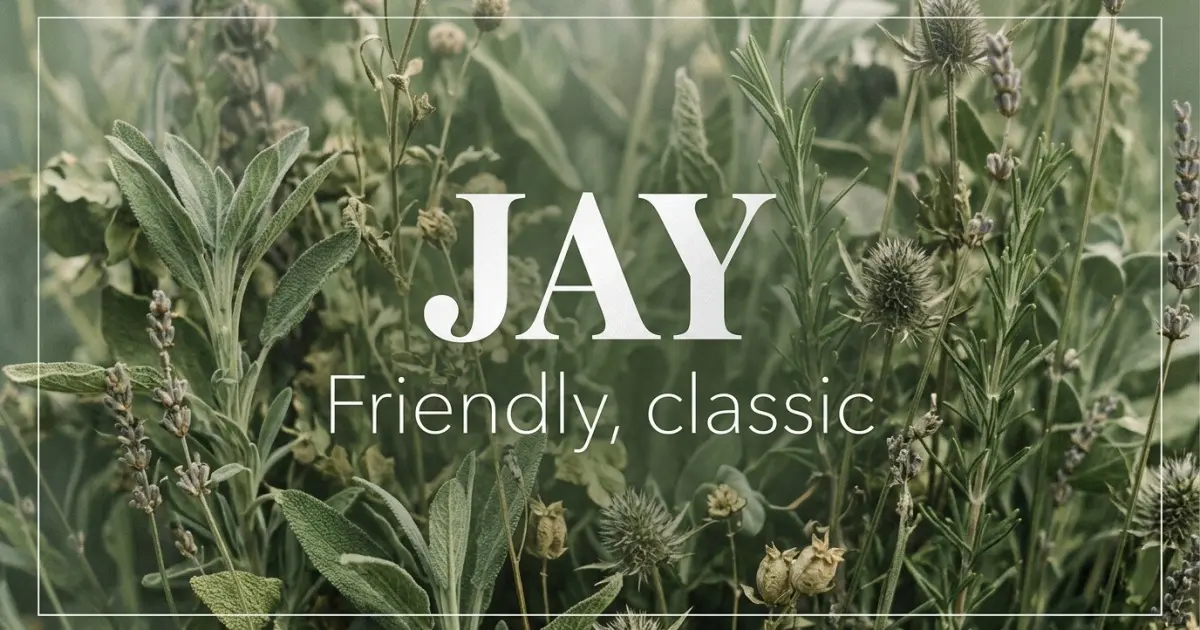 Jay name vibe: Friendly, classic