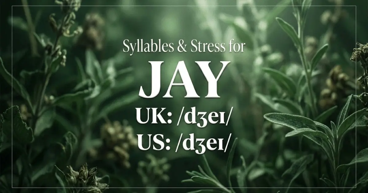 Jay syllables, stress, and UK and US pronunciation
