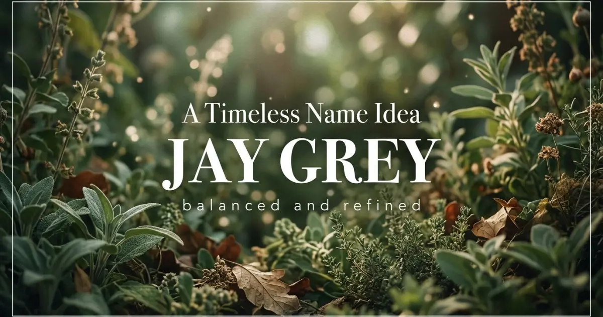Middle name idea: Jay Grey - balanced and refined