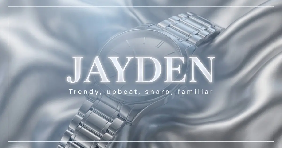 Jayden name vibe: Trendy, upbeat, sharp, familiar
