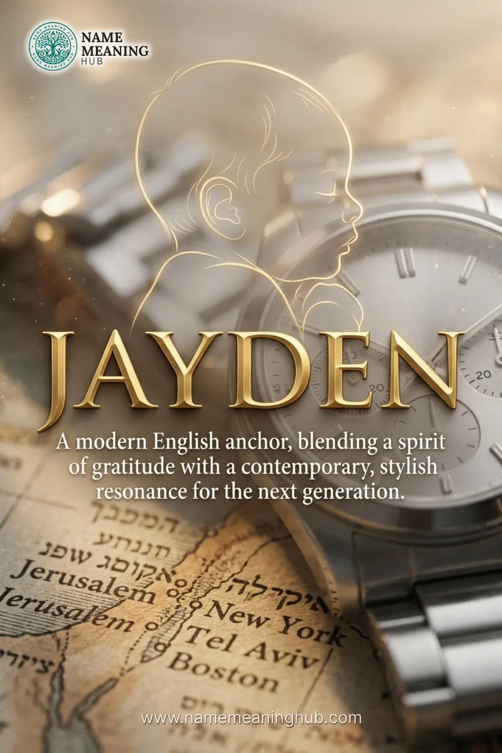 Meaning of the name Jayden: A modern English anchor, blending a spirit of gratitude with a contemporary, stylish resonance for the next generation.