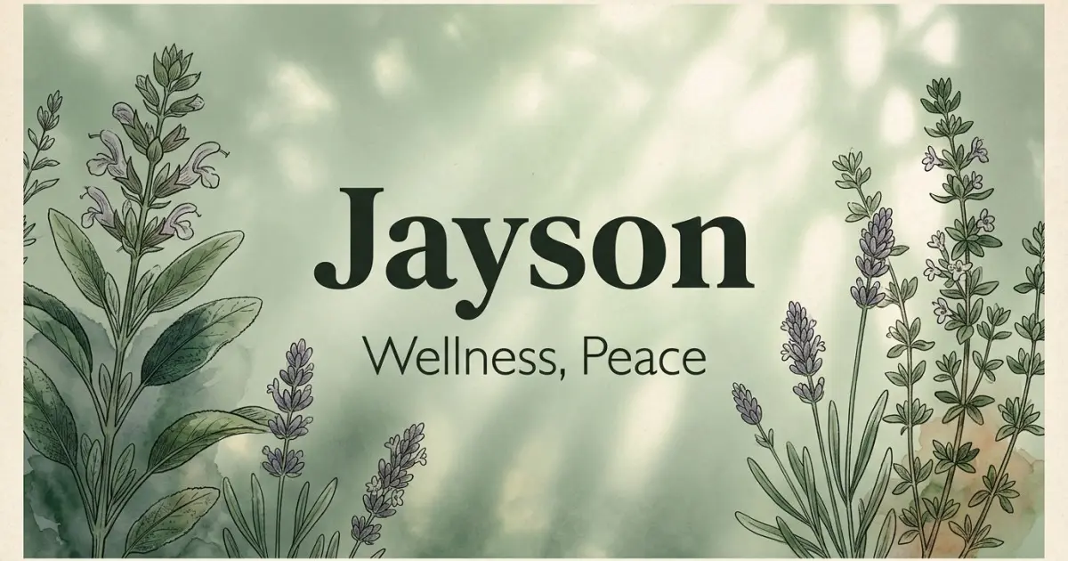 Jayson meaning themes: wellness, peace